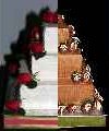Matching Wedding and Groom's Cakes